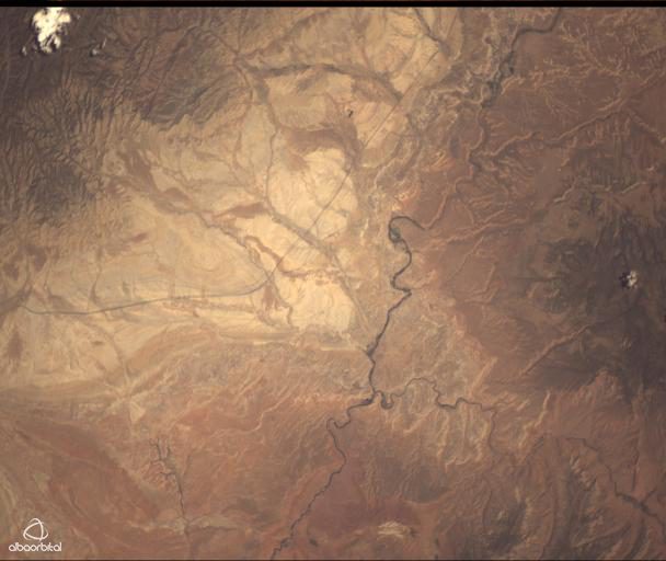 Utah desert photographed from orbit